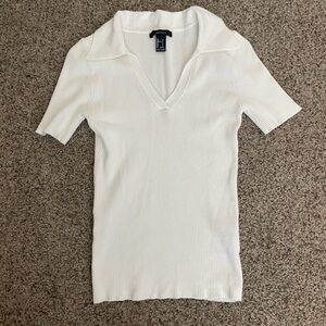 White forever 21 knit top
